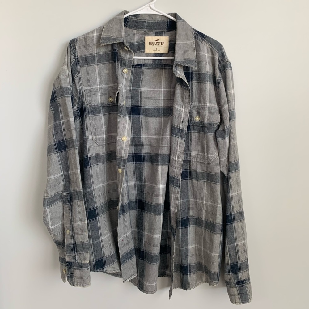 Hollister Grey Dress shirt size S